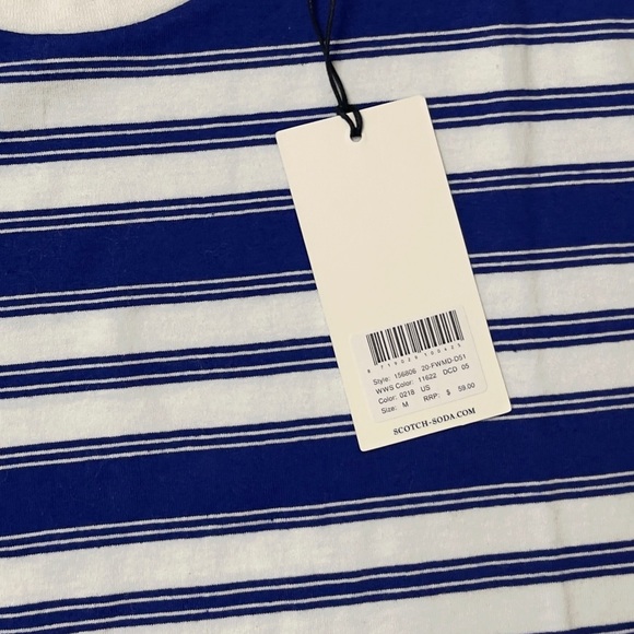 Scotch & Soda Amsterdam BLAUW and White Stripe Tee - Picture 10 of 13